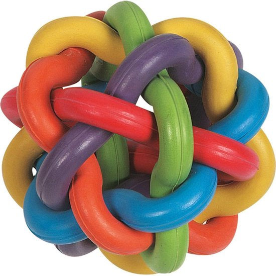 FLAMINGO Jucarie pentru caini Minge din cauciuc SPARCO 10cm, multicolora