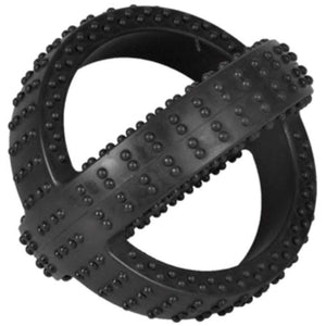 FLAMINGO Jucarie pentru caini Minge Gladiator, Negru 10cm