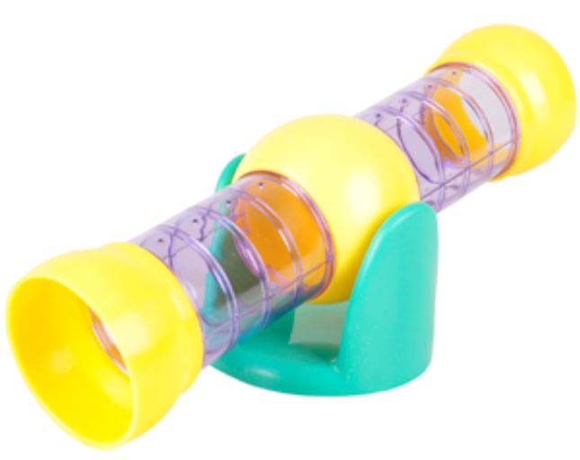 FLAMINGO Jucărie pentru hamsteri Tunel Bertrand violet-galben 26,5x9,5x9,5cm - Maxi-Pet.ro