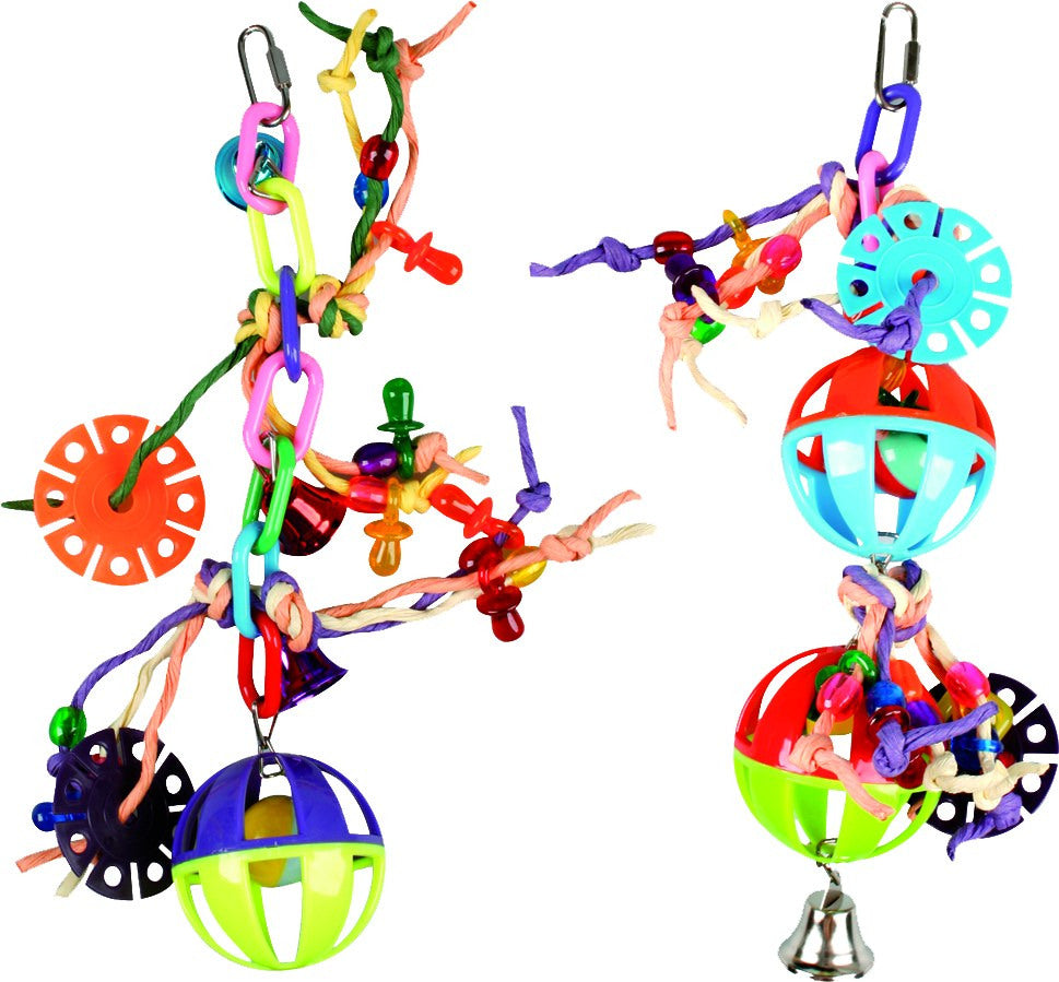 FLAMINGO Jucărie pentru nimfe, şirag cu mingi şi accesorii, div. modele, 16x30cm - Maxi-Pet.ro