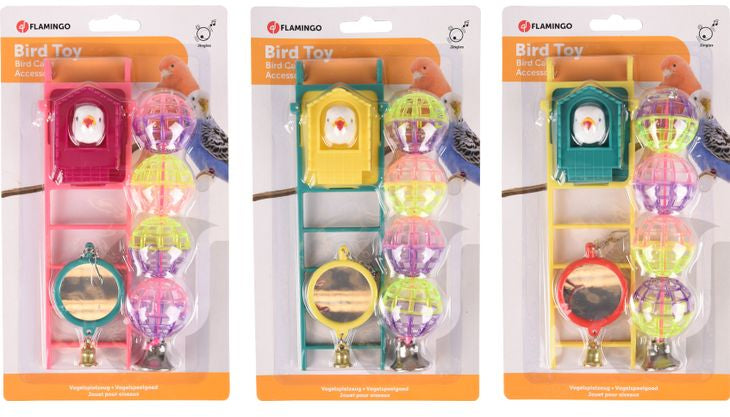 FLAMINGO Jucarie pentru nimfe oglinda, minge, scarita, set 3 bucati