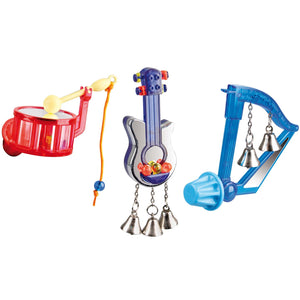 FLAMINGO Jucarie pentru pasari MUSIC cu oglinda si clopotei 8cm, diverse modele