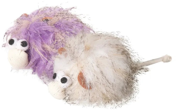 FLAMINGO Jucarie pentru pisici Monstru de plus WOOLY, 7cm, diverse culori