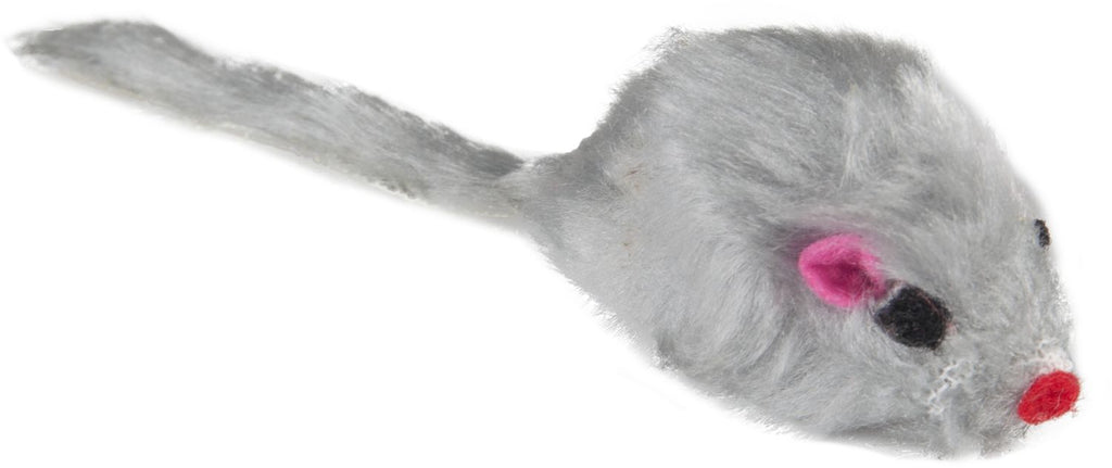 FLAMINGO Jucarie pentru pisici Soricel Blana, 5cm, Gri