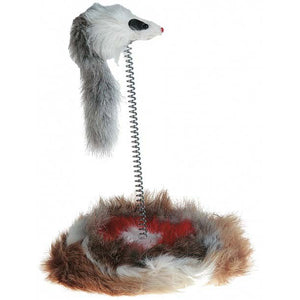 FLAMINGO Jucarie pentru pisici Soricel pe Arc, diametru 14cm