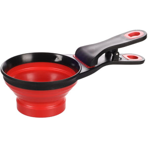 FLAMINGO Lingura pentru masurarea hranei cu clips pentru sac, Rosu, 237 ml