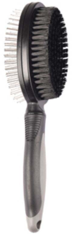 FLAMINGO Perie Comfort L, 2 in 1, cu peri naturali si dinti din metal, 11x7cm