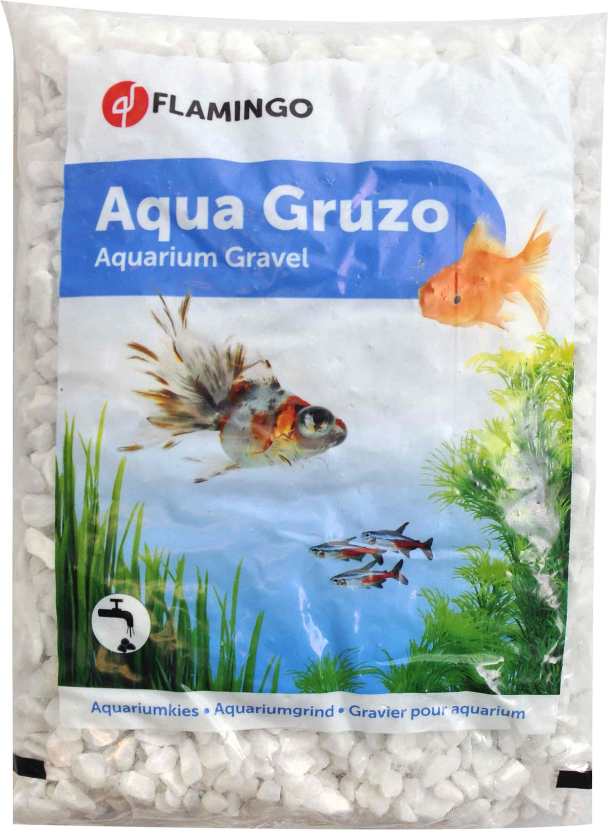 FLAMINGO Pietris  pentru acvarii, 1kg, Alb