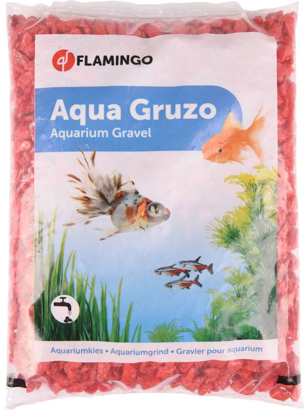 FLAMINGO Pietris  pentru acvarii, 1kg, Rosu Neon