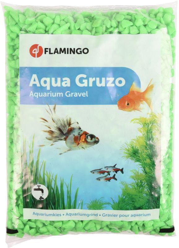 FLAMINGO Pietris  pentru acvarii, 1kg, Verde Neon