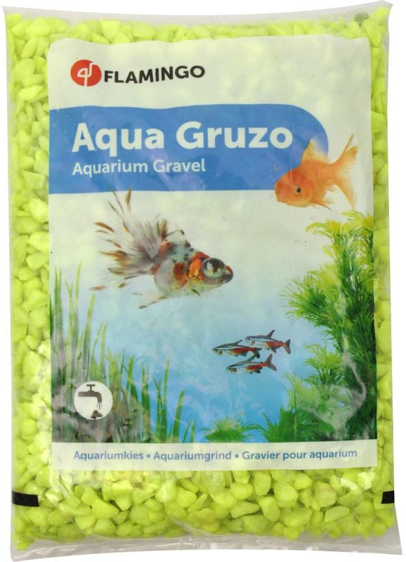 FLAMINGO Pietris pentru acvarii, 1kg, Galben Neon