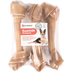FLAMINGO Rawhide Snack de mestecat 100% Piele de Vaca, forma Os
