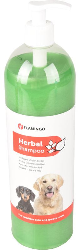 FLAMINGO Şampon Herbal, calmează şi împrospătează pielea 1L - Maxi-Pet.ro