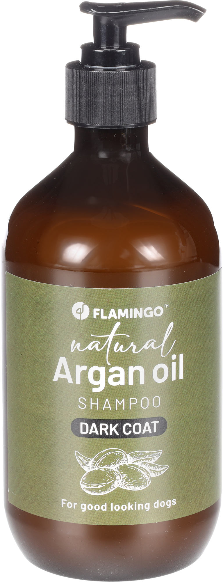 FLAMINGO Sampon Natural cu ulei de argan pentru blana inchisa 500ml