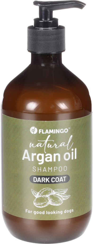 FLAMINGO Sampon Natural cu ulei de argan pentru blana inchisa 500ml