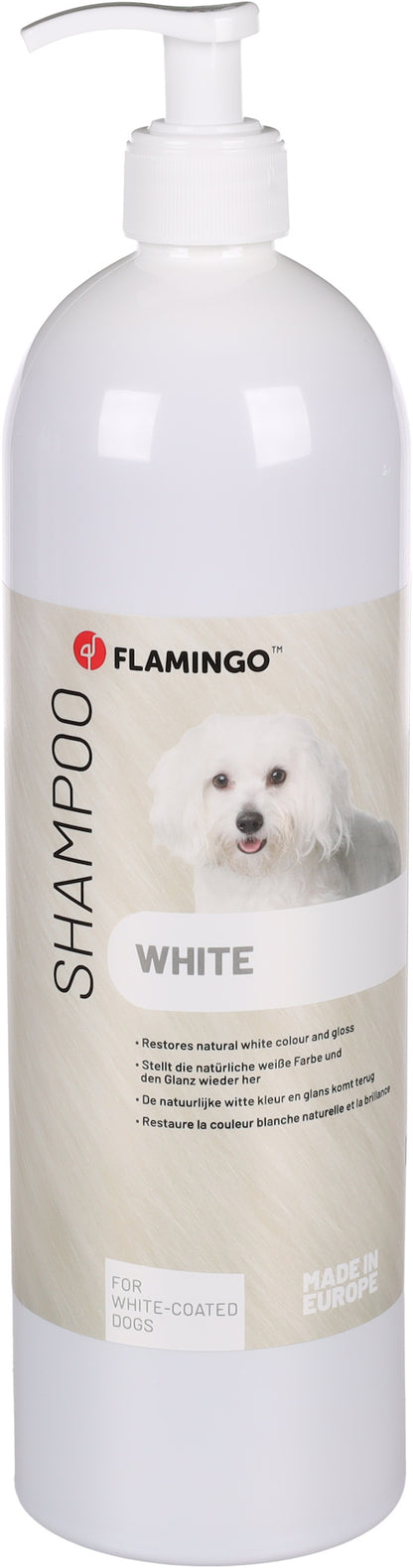 FLAMINGO Sampon pentru caini cu blana alba 1L