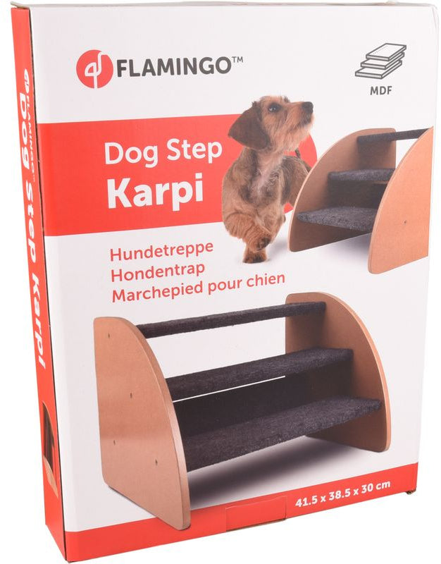 FLAMINGO Scară pentru câini KARPI, 41,5x38,5x30cm, Gri - Maxi-Pet.ro
