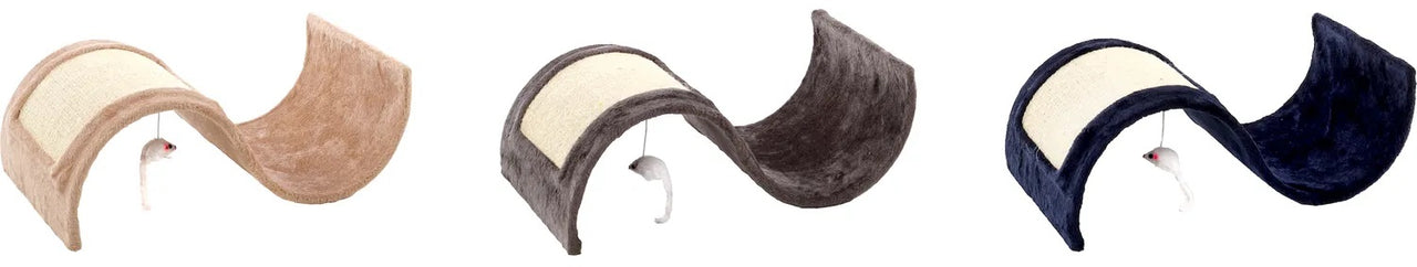 FLAMINGO Suport pentru ascutit ghearele, Wave sisal, diverse culori, 54x30x15cm