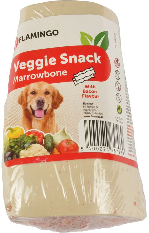 FLAMINGO Vegie Marrow Bone Recompensa 100% masticabila pt caini, gust Sunca 190g