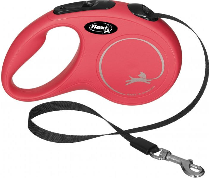 FLEXI Lesa pentru pisici, New Classic, 3m, pana la 8 kg, Rosu
