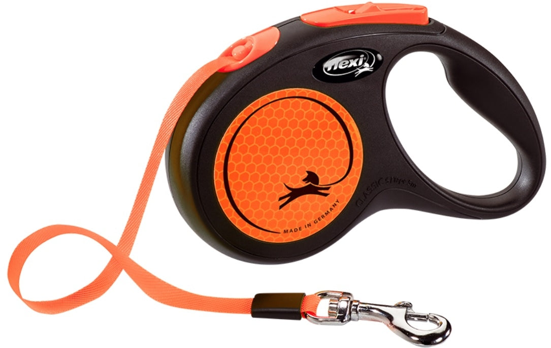 FLEXI Lesa retractabila NEW NEON cu banda, diverse culori