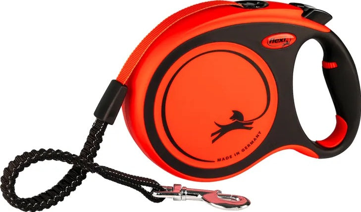 FLEXI Lesa retractabila Xtreme, 8 metri, pana la 55 kg, L, Portocaliu