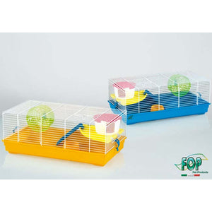 FOP Cusca pentru hamsteri Duffy alba, tavita diferite culori - 58x32x22cm