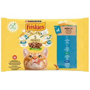 FRISKIES Adult Plic hrana umeda pentru pisicute, cu Somon 4x85g