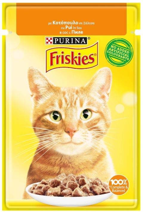 FRISKIES Plic hrana umeda pentru pisici, cu Pui in Sos 85g