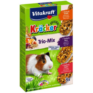 VITAKRAFT Baton pentru porcusori de Guineea Miere/Arahide/Fructe, 3 bucati, 168g