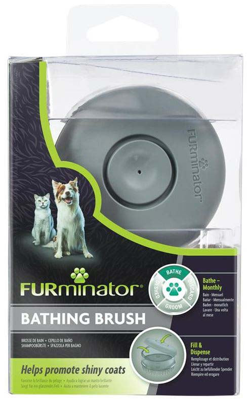 FURminator Perie pentru baie, pentru caini si pisici, diametru 7,8cm