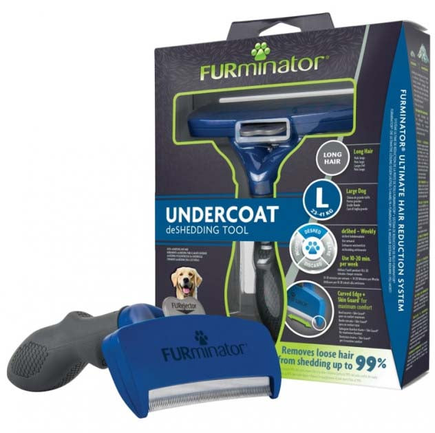FURminator Perie pentru caini cu par lung, cu greutatea intre 23kg - 41kg