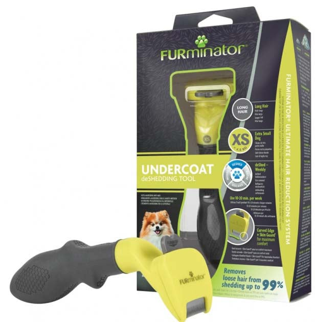 FURminator Perie pentru caini cu par lung, cu greutatea mai mica de 4,5kg