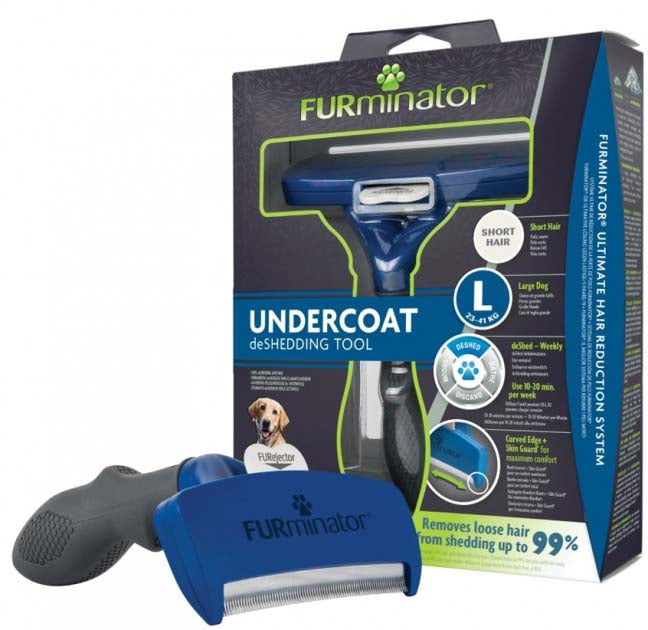 FURminator Perie pentru caini cu par scurt, cu greutatea intre 23kg - 41kg