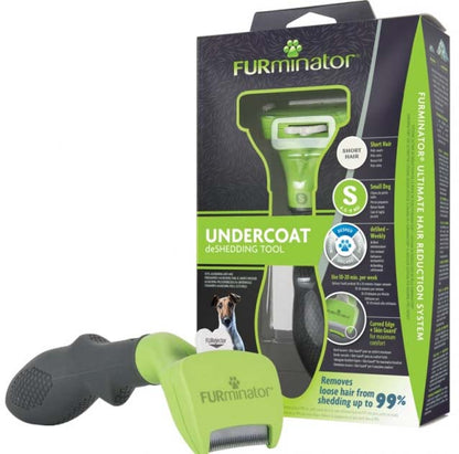 FURminator Perie pentru caini cu par scurt, cu greutatea intre 4,5kg - 9kg