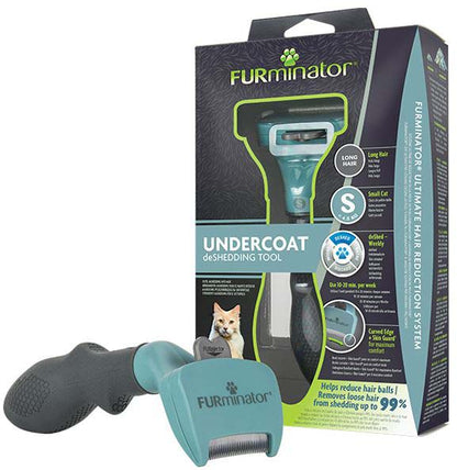 FURminator Perie pentru pisici cu par lung, cu greutatea mai mica de 4,5kg