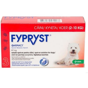 FYPRYST Dog 67mg S (2-10kg) x  3 pipete - comandat per 1 pipeta