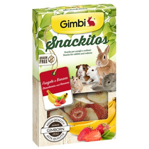 GIMBI Recompense pentru rozatoare, cu Capsuni si Banane 60g