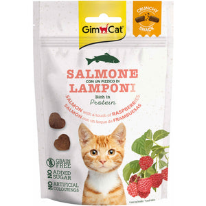 GIMCAT Crunchy Recompense pentru pisici Somon si Zmeura 50g