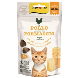 GIMCAT Crunchy SNACKS Recompense pentru pisici, cu Pui si branza 50g