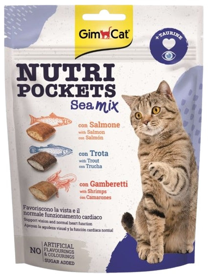GIMCAT Nutri Recompense pentru pisici, Mix cu Somon, Pastrav si Creveti 150g