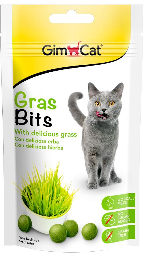 GIMCAT Recompense GrasBits pentru pisici cu continut ridicat de iarba 50g