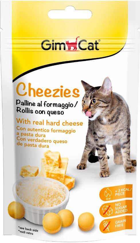 GIMCAT Recompense pentru pisici Cheezies cu cascaval 100 buc, 50g