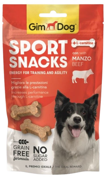 GIMDOG Sport Snacks mini oase cu Vita si L-carnitina 60g