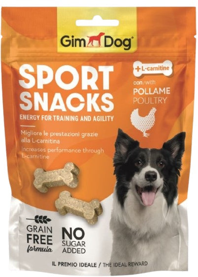 GIMDOG SportSnacks recompense pentru caini cu Pasare 150g