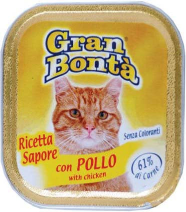GRAN BONTA Pate pentru pisici, cu Pui 100g