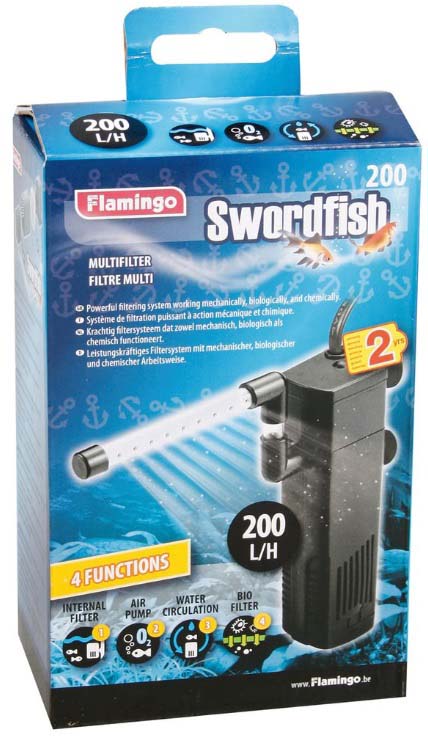 FLAMINGO Filtru intern Swordfish 200 l/h, 3W, acvariu max.60L