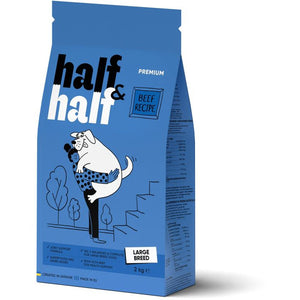 HALF&HALF Hrana uscata pt caini de talie mare, cu Vita 2kg