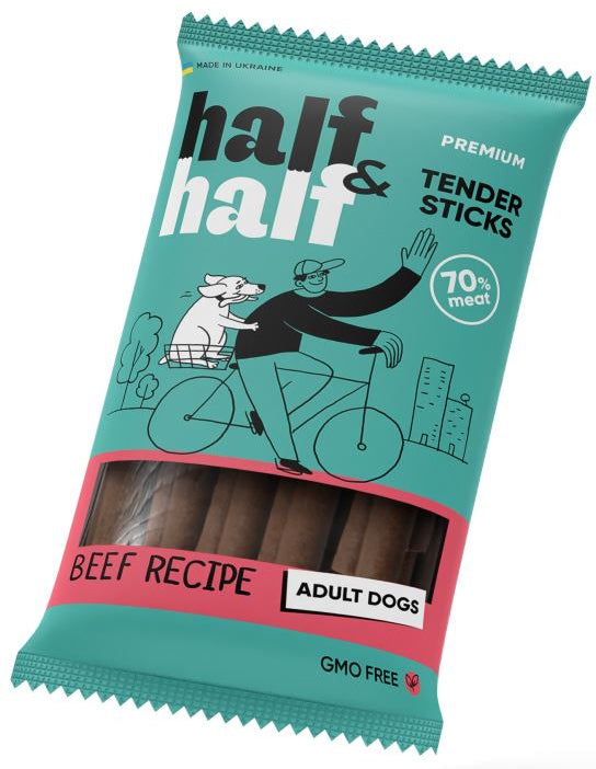 HALF&HALF Recompense pentru caini, batoane cu Vita 100g