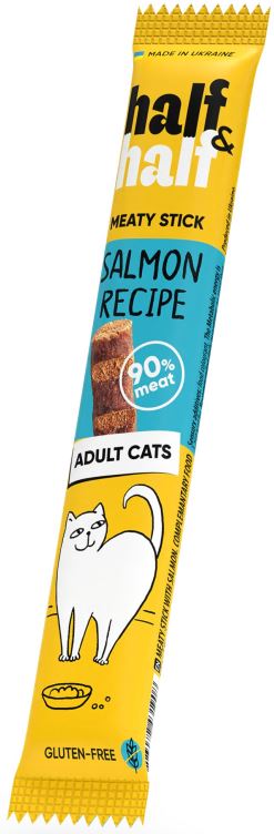 HALF&HALF Recompense pentru pisici, baton cu Somon 5g